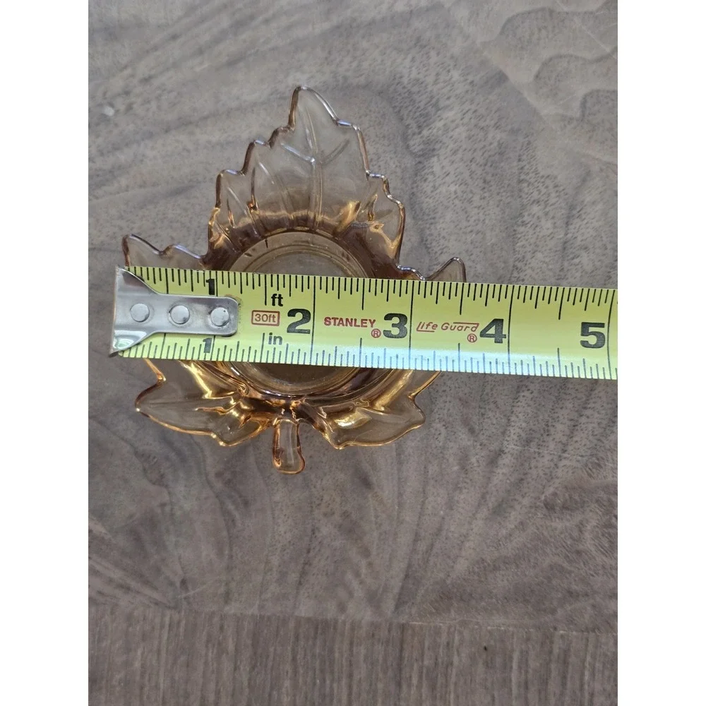 Orange Maple Leaf Tealight Candle Holders Set Of 2